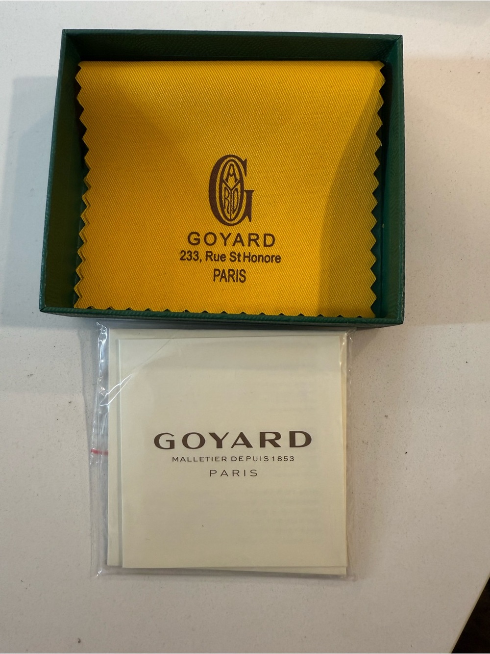 Goyard White/Black Stamped Card Case Wallet - Women Bags - Picture 4 of 5
